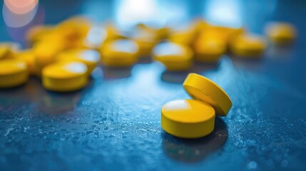 The impact of opioid addiction and healthcare yellow prescription pills found on table