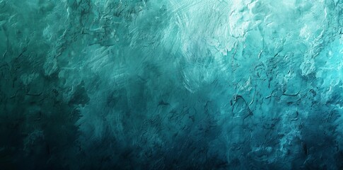Poster - Black teal template, grainy noise grunge texture color gradient rough abstract background shine bright light and glow