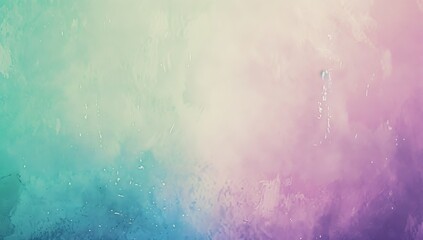 Poster - In this illustration, the colors are green, blue, purple, pink, with a rough abstract background with a shiny light and glow, plus a grainy noise texture and a grungy texture in the background.