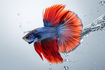 Wall Mural - Betta fish in fish tank that look like Siamese fighting fish