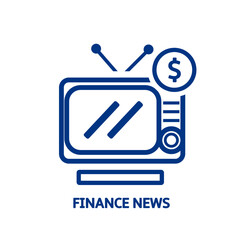 Icon finance news outline style for illustrator