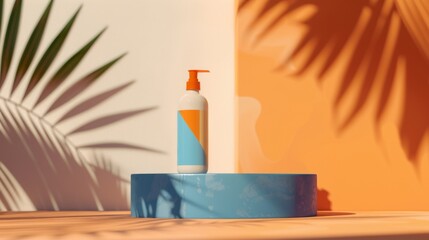 Poster - Advertisement podium and background in 3D