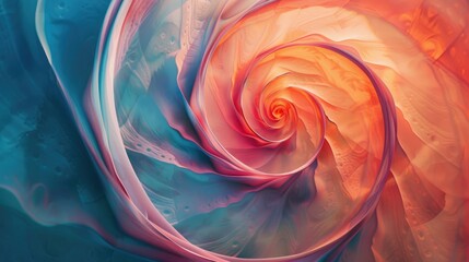 Poster - Abstract art with spiral gradient background