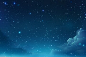 Wall Mural - shiny stars in morning light against an early sky