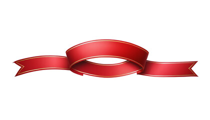 Wall Mural - Elegant Red Ribbon Banner for Special Occasions