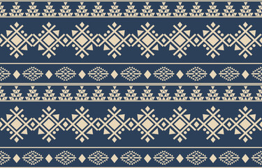 Wall Mural - Geometric ethnic oriental ikat seamless pattern  color oriental. Aztec ornament print. Design for background ,curtain, carpet, wallpaper, clothing, wrapping, Batik, vector illustration.
