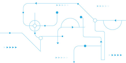 Poster - Circuit board technology background with hi-tech digital data connection system, Hi-tech communication design.