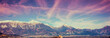 © vvvita - Panoramic view of a mountain ridge in Bled in early spring during sunrise. View from above. Slovenia, Europe