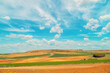 © vvvita - Beautiful rural landscape. Countryside on a sunny day. Farmland in spring with beautiful sky