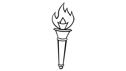 Sticker - illustration of a torch 