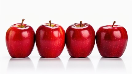 Sticker - red apples isolated on white