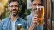 © POLO PNG - man holding a glass of beer and smiling