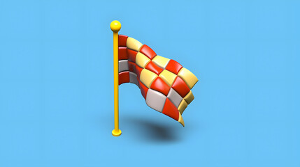 Poster - Flag game icon 3d 