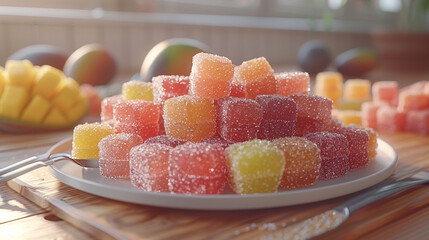 Canvas Print - candied fruit jelly