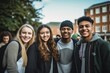 © Vorda Berge - Portrait of diverse group of students on campus