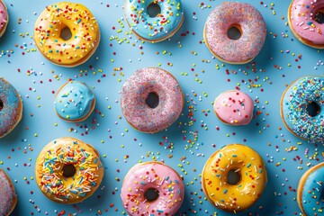 Poster - Colorful Donuts with Sprinkles