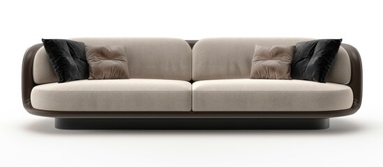 Wall Mural - modern sofa on the white background. with copy space image. Place for adding text or design