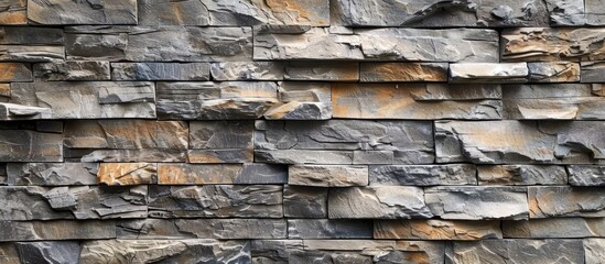 Aufkleber - Stone brick wall textured background pattern. with copy space image. Place for adding text or design