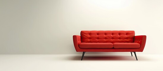 Poster - modern sofa on the white background. with copy space image. Place for adding text or design