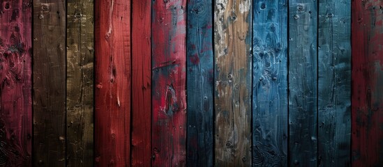 Wall Mural - colored wooden texture . with copy space image. Place for adding text or design