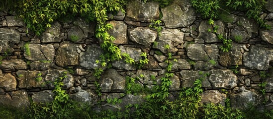 Aufkleber - Wild stone wall. with copy space image. Place for adding text or design