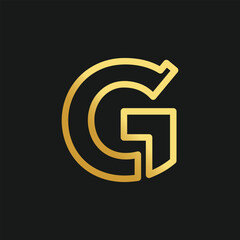 Poster - Letter G logo design vector with creative concept and golden gradient