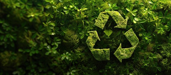 Poster - Green Eco Friendly Label. Copy space image. Place for adding text or design