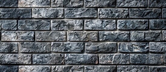 Poster - Grey brick wall texture. with copy space image. Place for adding text or design