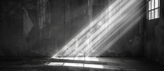 Poster - The light sifting through form the window. with copy space image. Place for adding text or design
