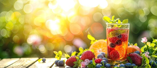 Aufkleber - A beautiful day begins with favorite drink. Copy space image. Place for adding text or design