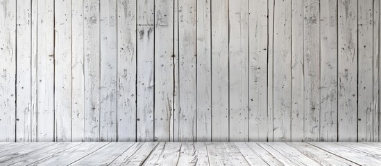 Aufkleber - White wooden wall background. with copy space image. Place for adding text or design