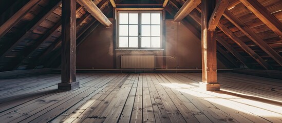Aufkleber - Empty attic flat - Offset Collection. with copy space image. Place for adding text or design