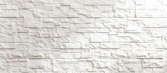 Wall Mural - Modern white brick wall texture for background. Copy space image. Place for adding text or design