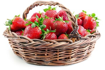 Canvas Print - Basket of Fresh Strawberries