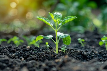 Sticker - Young Plant in Garden Soil