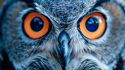 Sticker - Funny owl: close-up of its wise look