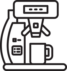 Sticker - Coffee Machine Line Icon