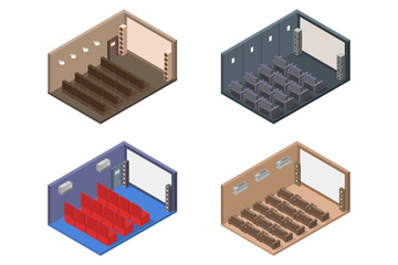 Poster - Isometric cinema rooms