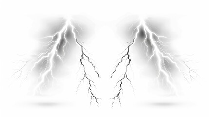 Poster - Two electric discharges on a clean white surface