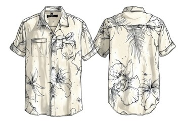 Poster - A man wearing a shirt with a floral design, ideal for casual occasions or as a unique gift