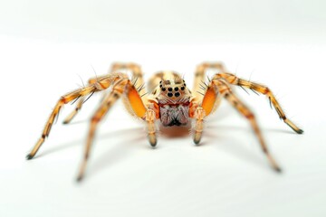 Poster - A close-up image of a spider sitting on a white surface