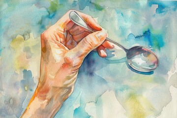 Poster - A person holding a spoon