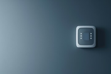 Aufkleber - A white light switch on a blue wall with no other objects in the scene