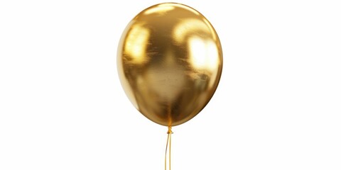 Poster - A gold balloon drifting through the air, with no strings attached