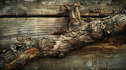 tree branch, rustic wood.. generative ai