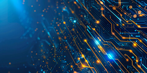 Abstract technology tech blue futuristic background wallpaper Backdrop. Electronic connections, electrical flow, web