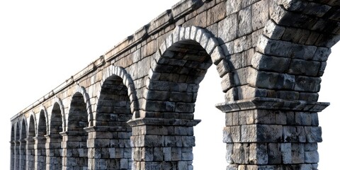 Poster - A historic stone bridge with multiple arches, suitable for use in a variety of contexts including architecture, history, or travel