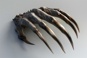 Poster - A close-up shot of a claw stuck in a wall, suitable for use in crime or mystery scenes