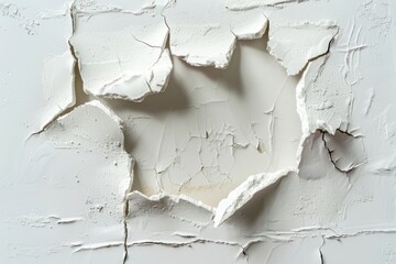 Poster - A piece of white paint with a hole in it, suitable for decorative or artistic purposes
