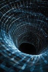 Poster - A black hole surrounded by stars in space